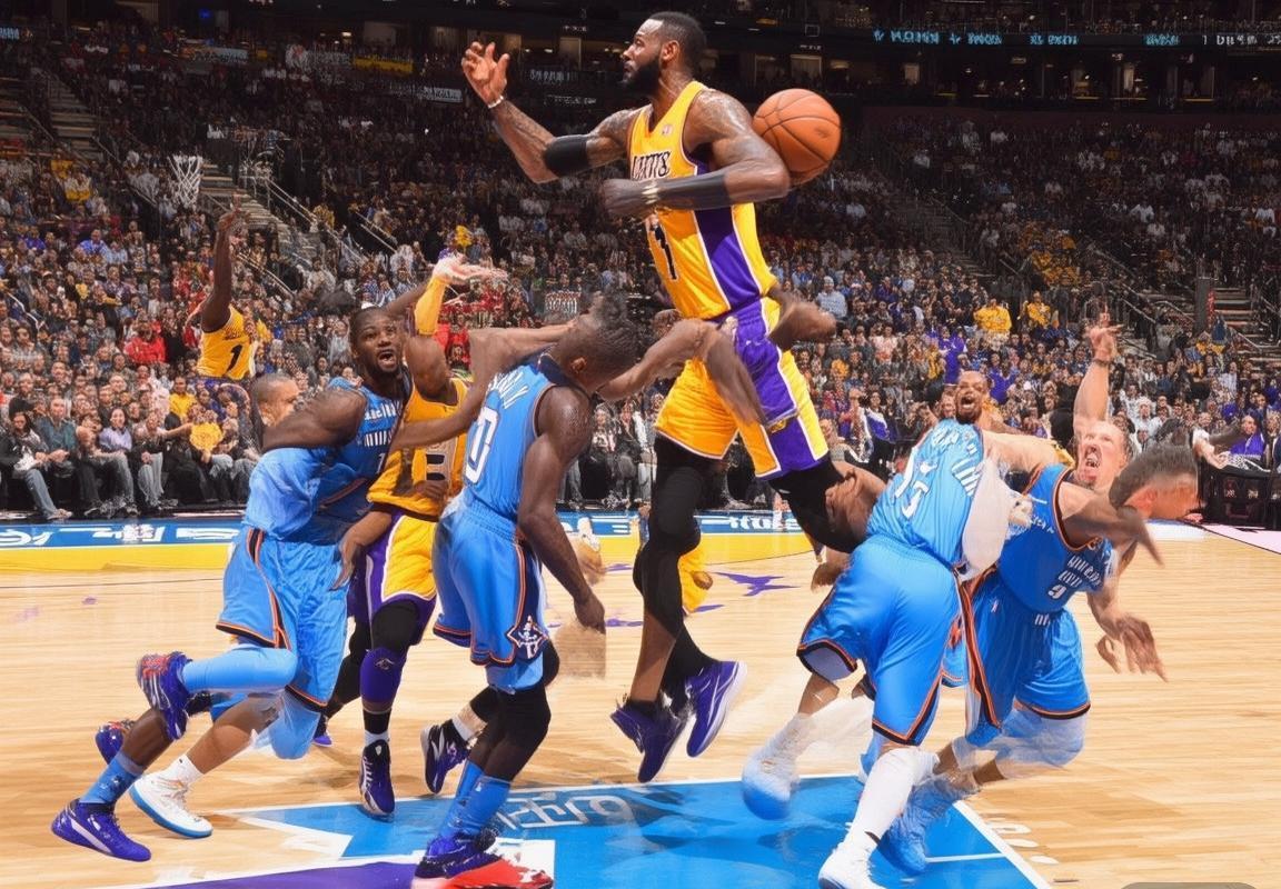 2018年NBA雷霆VS湖人巅峰对决：激情火花四溅(图3)